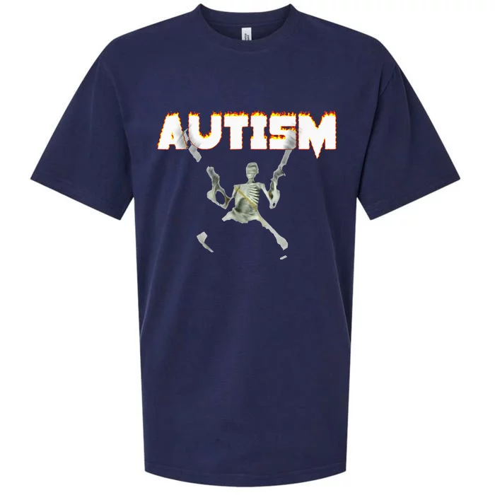 Autism Skeleton Meme Sueded Cloud Jersey T-Shirt