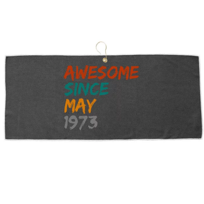 Awesome Since May 1973 Large Microfiber Waffle Golf Towel