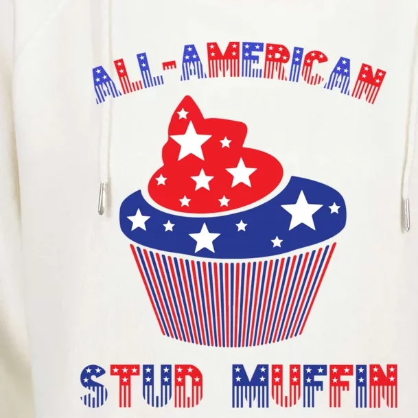 Allamerican Stud Muffin Gift Womens Funnel Neck Pullover Hood