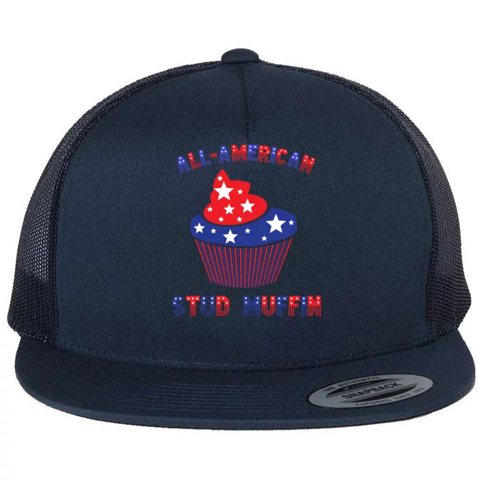 Allamerican Stud Muffin Gift Flat Bill Trucker Hat