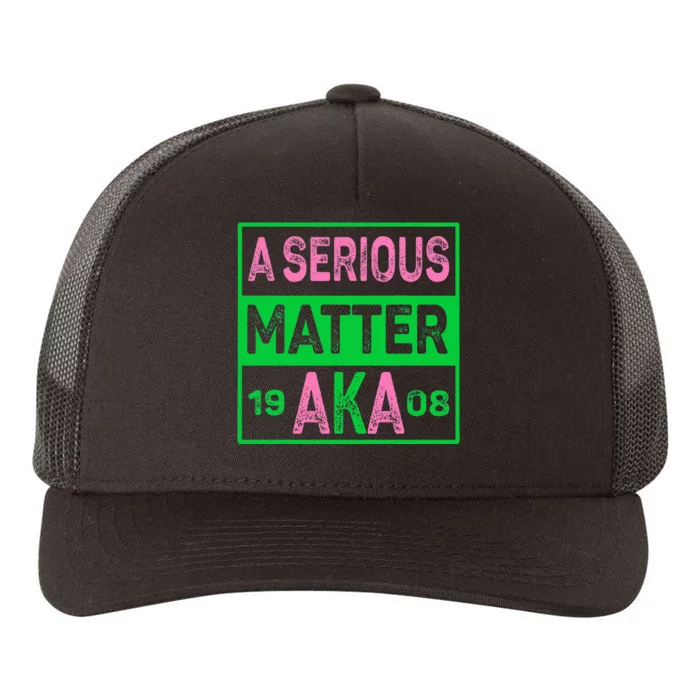 A Serious Matter J15 FounderS Day Pink And Green Aka Yupoong Adult 5-Panel Trucker Hat