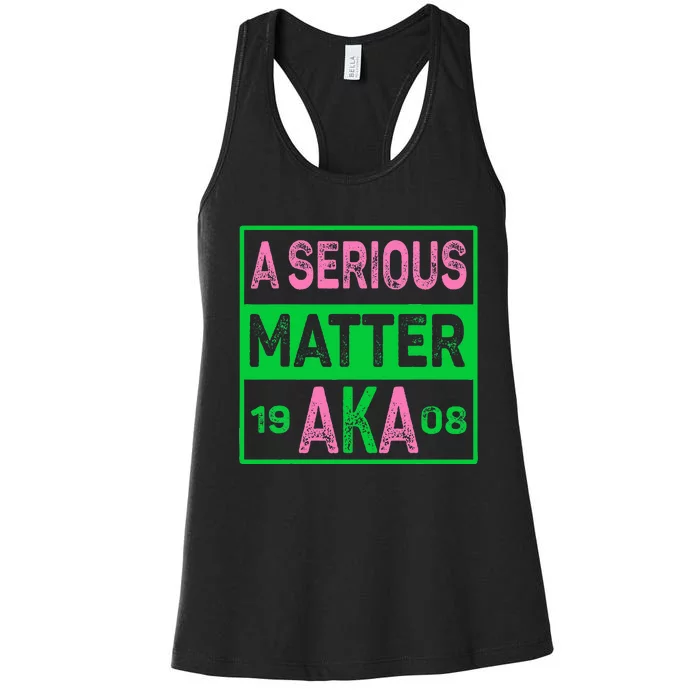 A Serious Matter J15 FounderS Day Pink And Green Aka Women's Racerback Tank