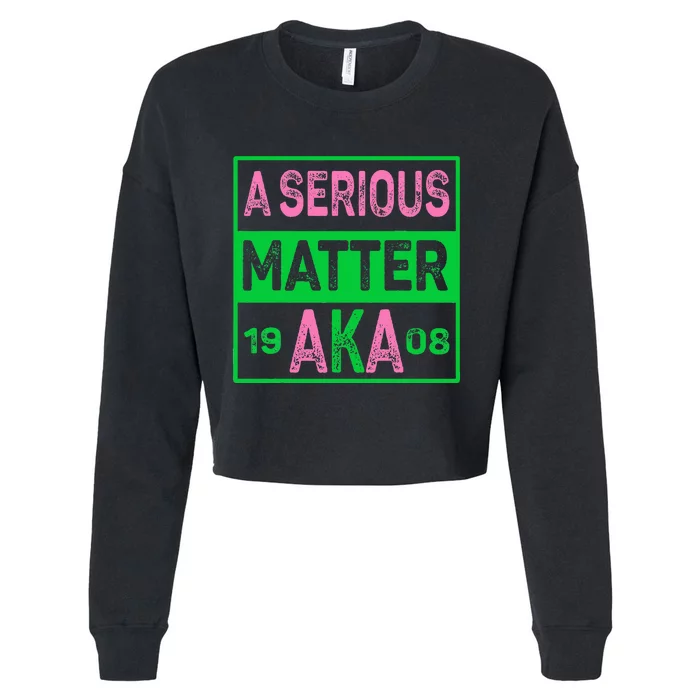 A Serious Matter J15 FounderS Day Pink And Green Aka Cropped Pullover Crew