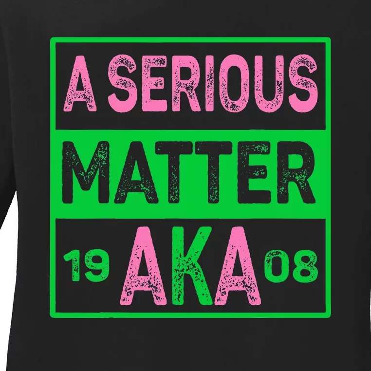 A Serious Matter J15 FounderS Day Pink And Green Aka Ladies Long Sleeve Shirt