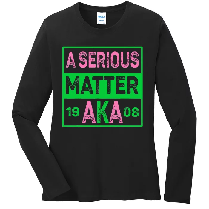 A Serious Matter J15 FounderS Day Pink And Green Aka Ladies Long Sleeve Shirt