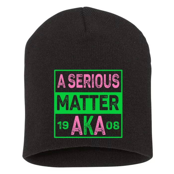 A Serious Matter J15 FounderS Day Pink And Green Aka Short Acrylic Beanie