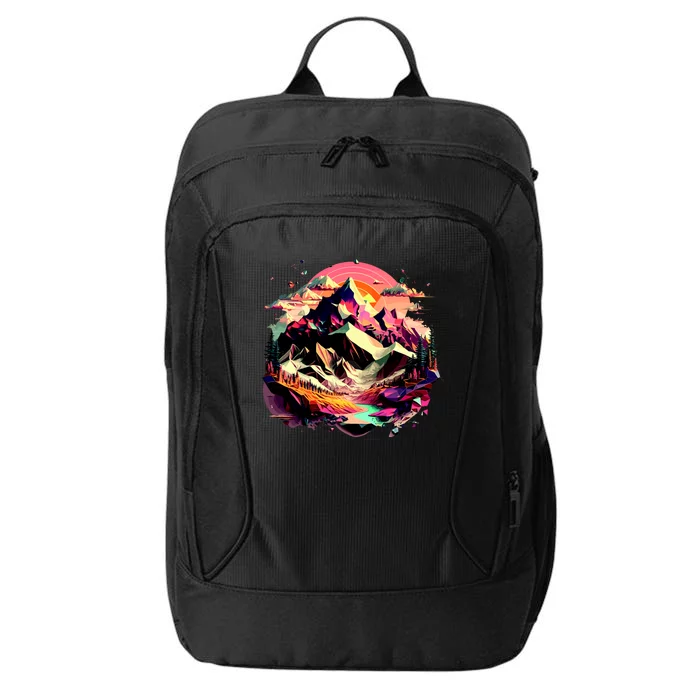 Abstract Swiss Mountains With Wild Nature City Backpack