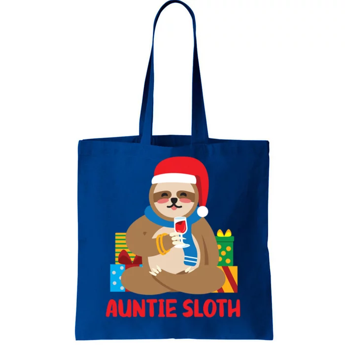 Auntie Sloth Matching Family Pajama Pj Christmas Gift Tote Bag