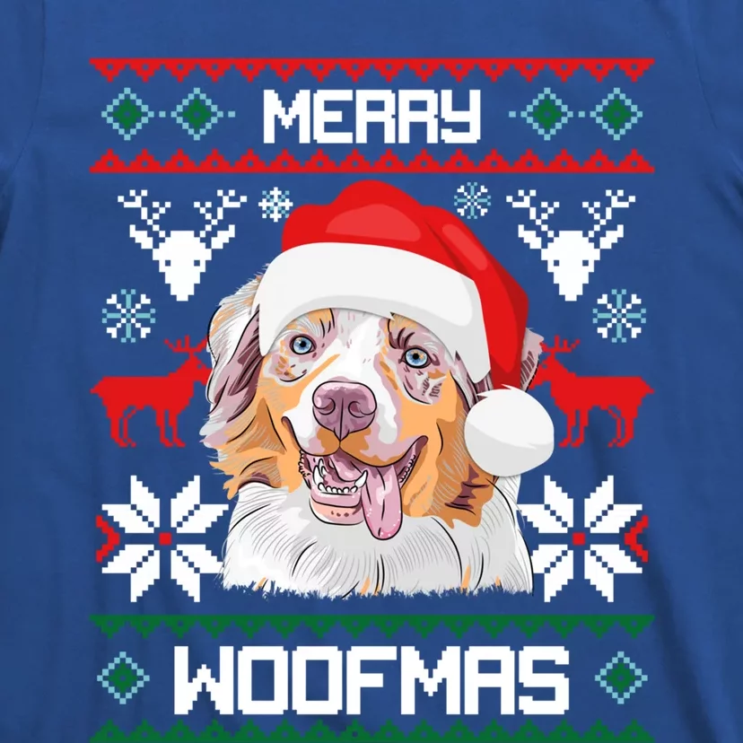 Australian Shepherd Merry Woofmas Dog Christmas Xmas Gift T-Shirt