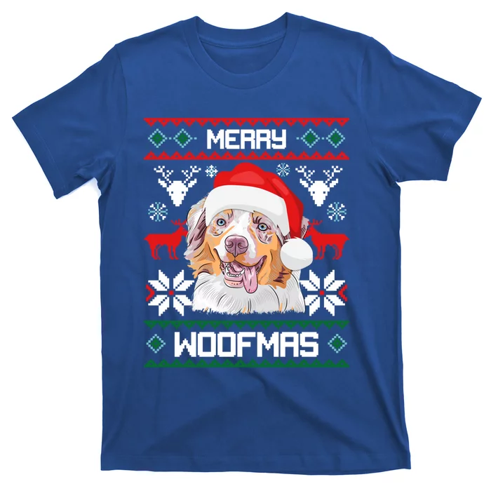 Australian Shepherd Merry Woofmas Dog Christmas Xmas Gift T-Shirt