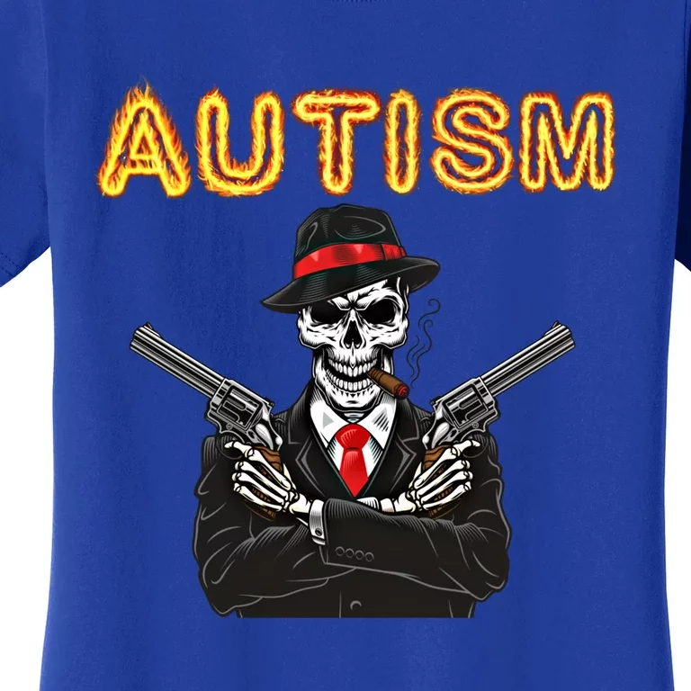 Autism Skeleton Meme Funny Design Great Gift Women's T-Shirt