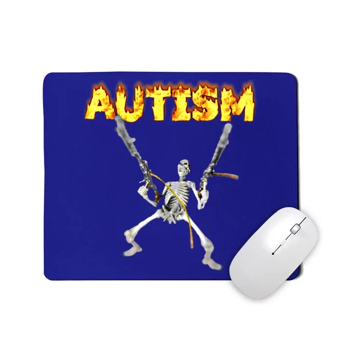 Autism Skeleton Meme Funny Gift Mousepad