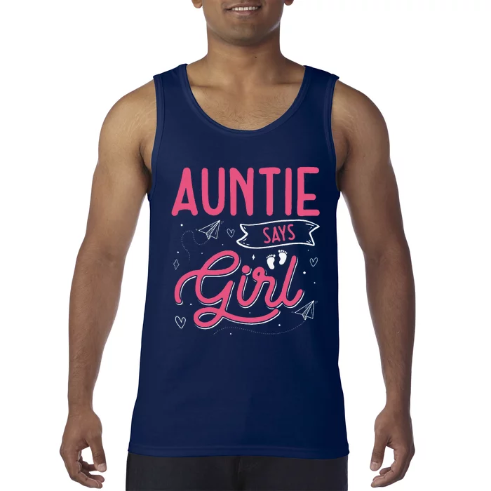 Auntie Says Matching Family Team Gender Reveal Tank Top