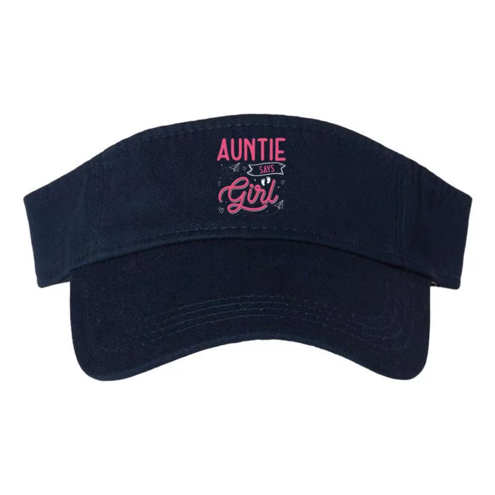 Auntie Says Matching Family Team Gender Reveal Valucap Bio-Washed Visor