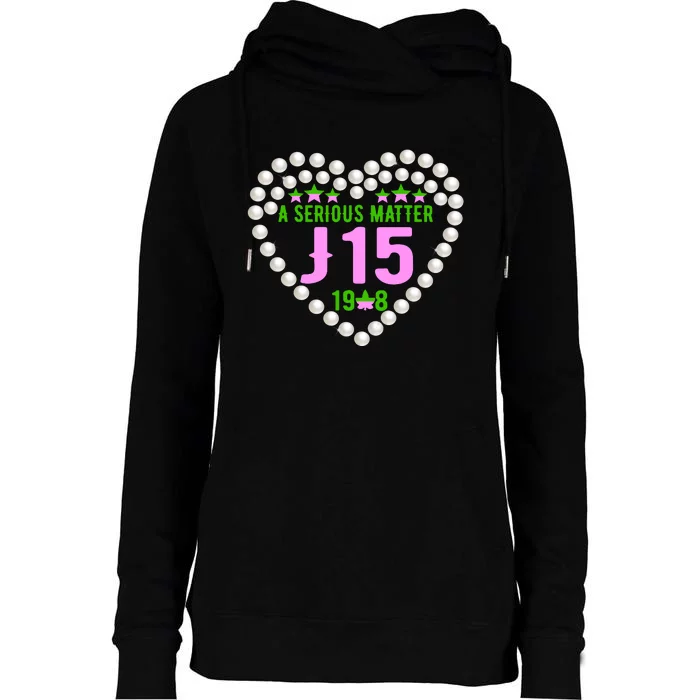 A Serious Matter J15 Founder's Day Pink And Green AKA Womens Funnel Neck Pullover Hood