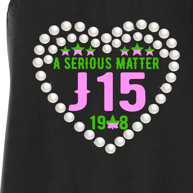 A Serious Matter J15 Founder's Day Pink And Green AKA Women's Racerback Tank