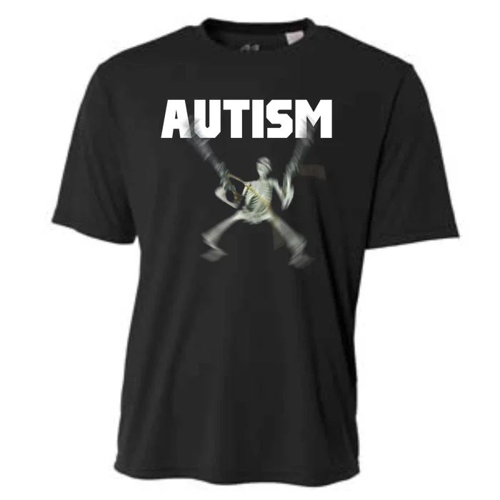 Autism Skeleton Meme Cooling Performance Crew T-Shirt