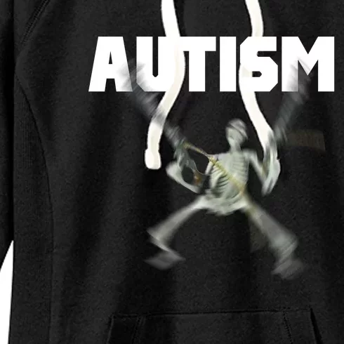 Autism Skeleton Meme Women's Fleece Hoodie