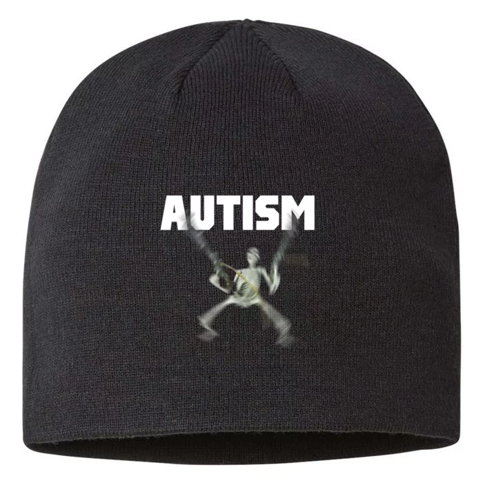 Autism Skeleton Meme 8 1/2in Sustainable Knit Beanie