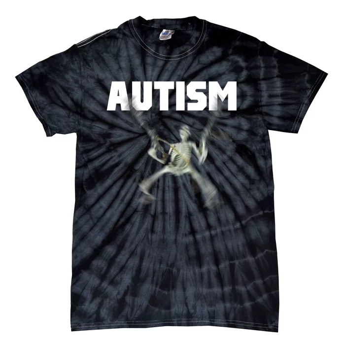 Autism Skeleton Meme Tie-Dye T-Shirt