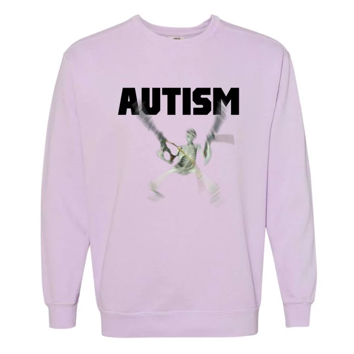 Autism Skeleton Meme Garment-Dyed Sweatshirt