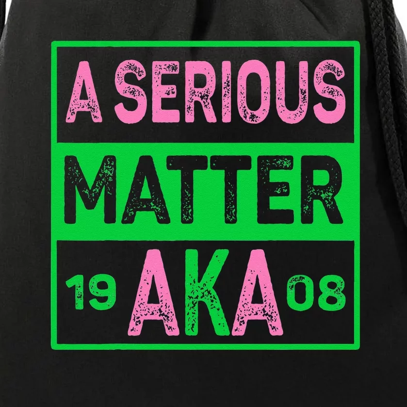 A Serious Matter J15 Founders Day Pink And Green AKA Women Drawstring Bag