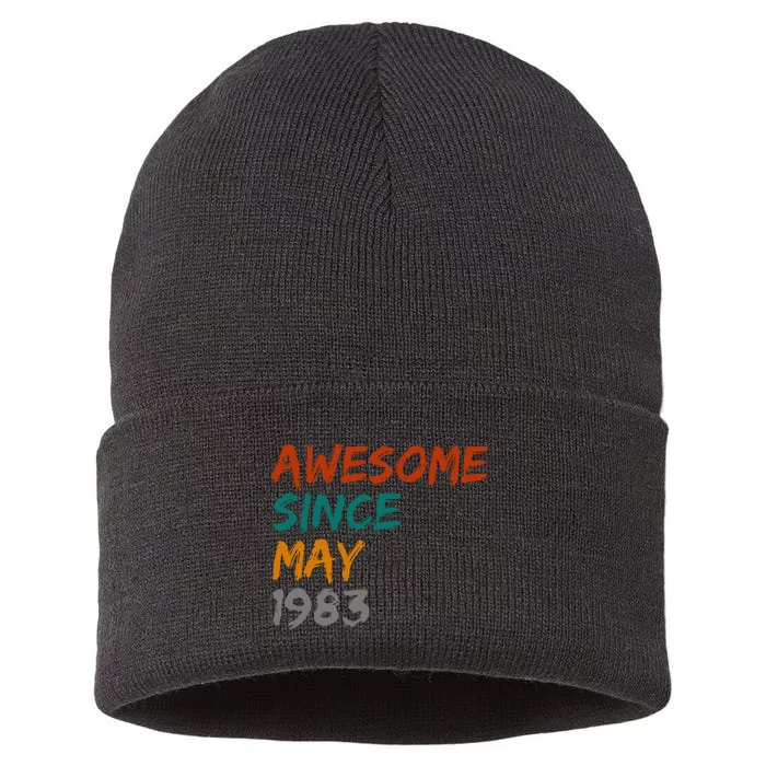 Awesome Since May 1983 Sustainable Knit Beanie