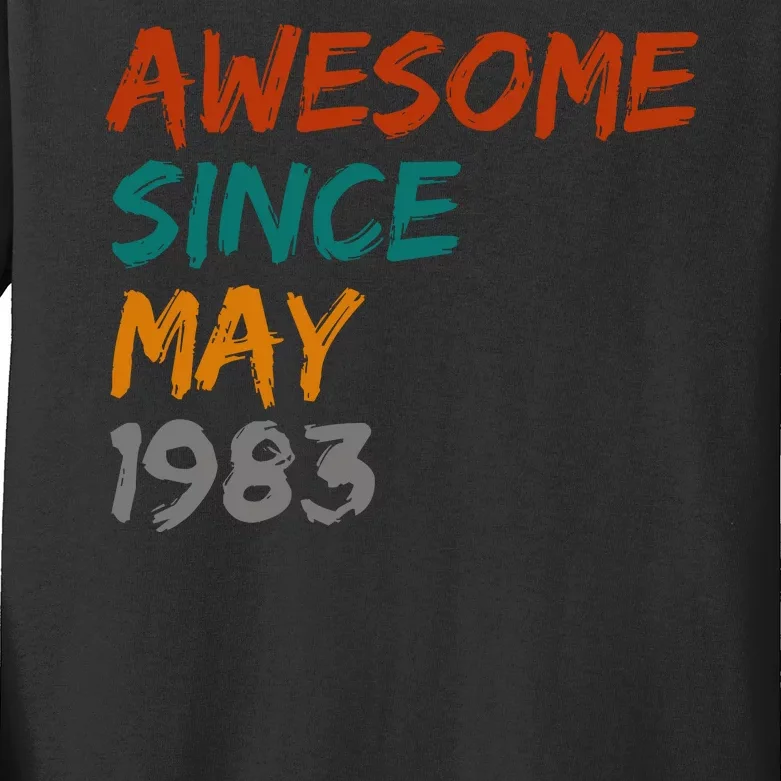 Awesome Since May 1983 Kids Long Sleeve Shirt