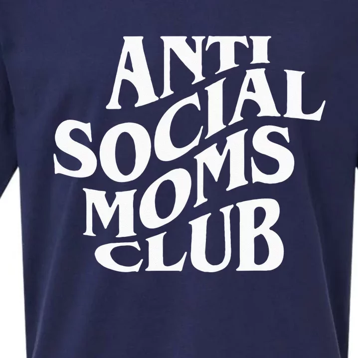 Anti Social Moms Club Funny Sueded Cloud Jersey T-Shirt