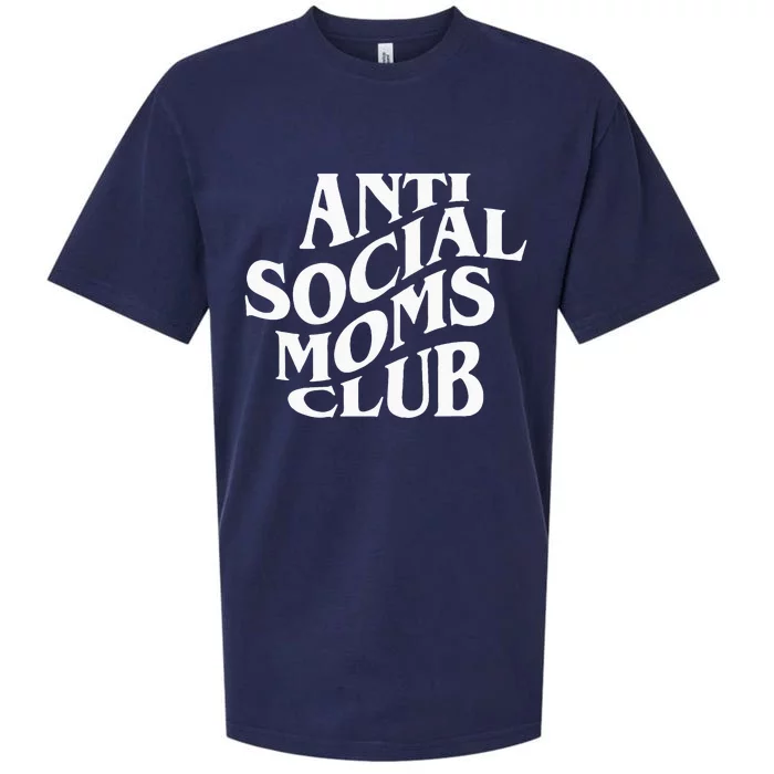 Anti Social Moms Club Funny Sueded Cloud Jersey T-Shirt