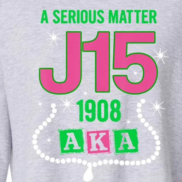 A Serious Matter J15 Founder's Day Pink And Green Aka Gift Cropped Pullover Crew