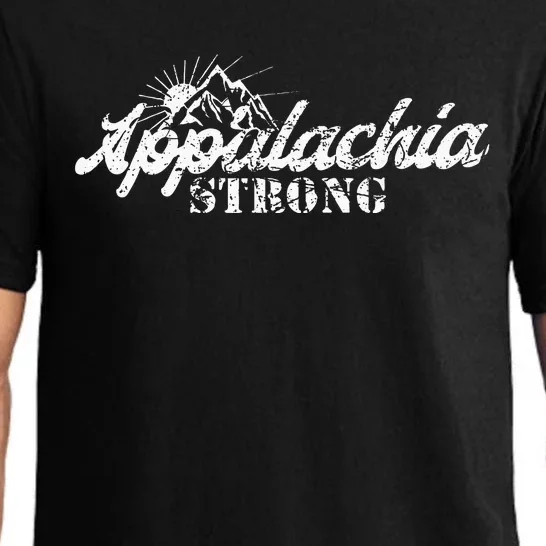 Appalachia Strong Mountain Silhouette Typography Pajama Set