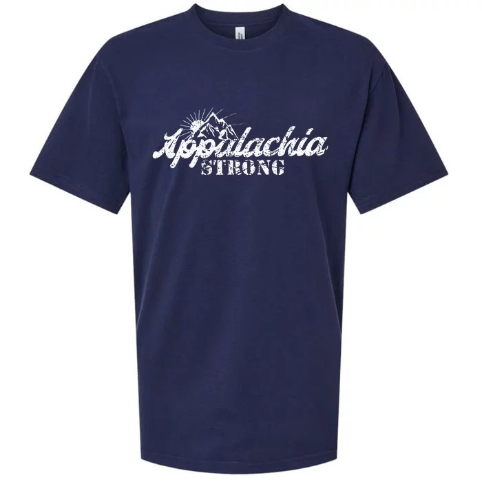 Appalachia Strong Mountain Silhouette Typography Sueded Cloud Jersey T-Shirt