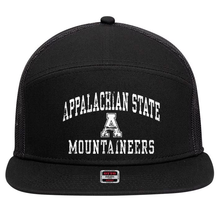 APP STATE MOUNTAINEERS APP MERCH 17 7 Panel Mesh Trucker Snapback Hat