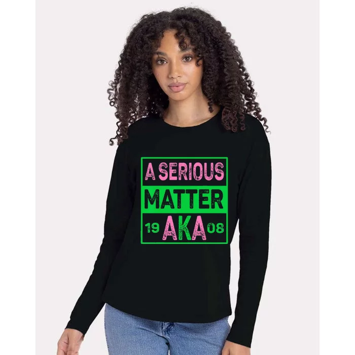 A Serious Matter J15 Founders Day Pink And Green AKA Women Womens Cotton Relaxed Long Sleeve T-Shirt