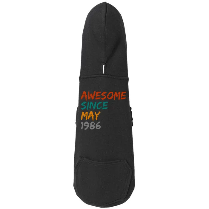 Awesome Since May 1986 Doggie 3-End Fleece Hoodie