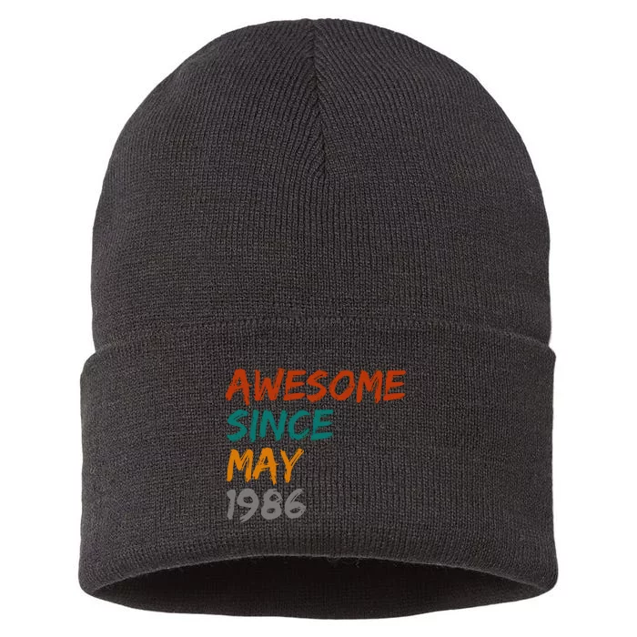 Awesome Since May 1986 Sustainable Knit Beanie