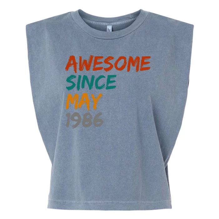 Awesome Since May 1986 Garment-Dyed Women's Muscle Tee