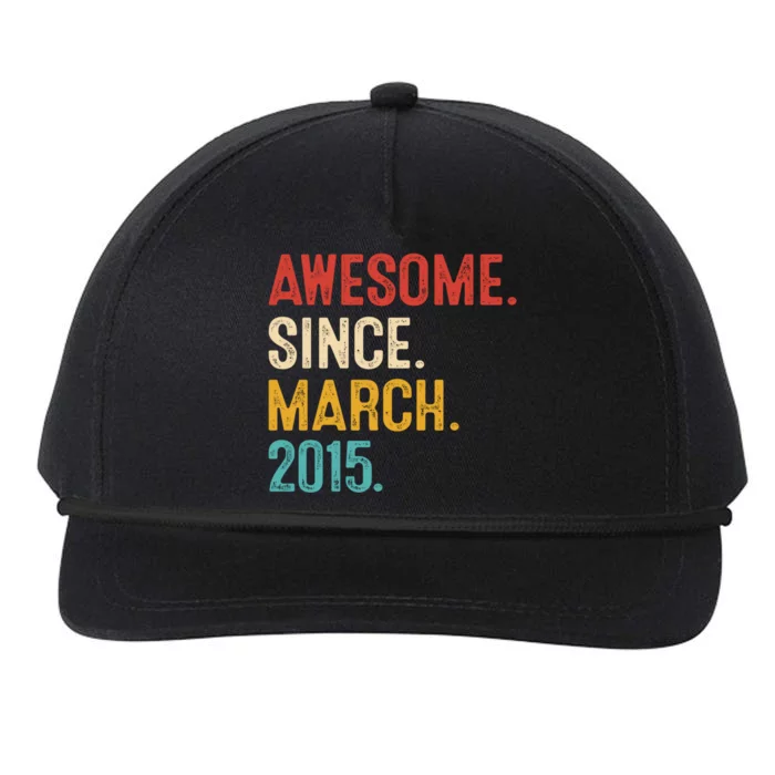 Awesome Since March 2015 8th Birthday Retro 8 Years Old Gift Snapback Five-Panel Rope Hat