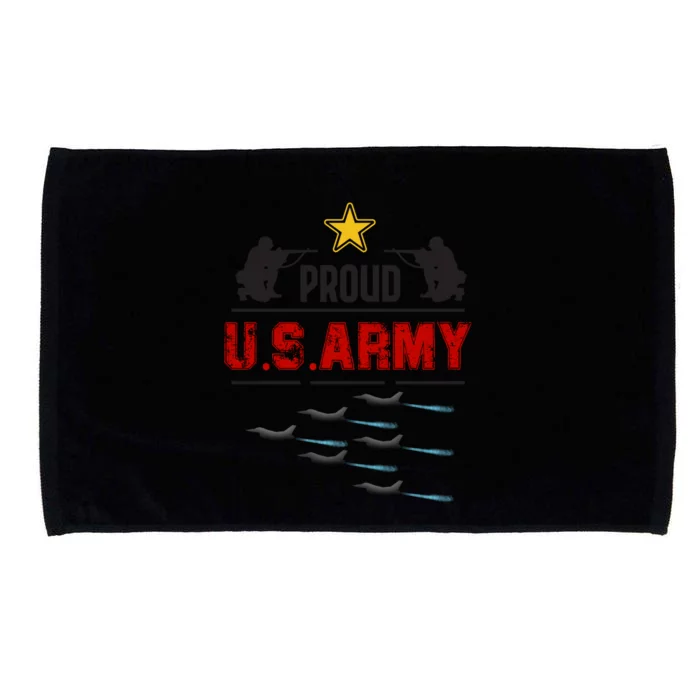 Army Soldiers Mom Flag Plane Dad Military Party Gift Microfiber Hand Towel