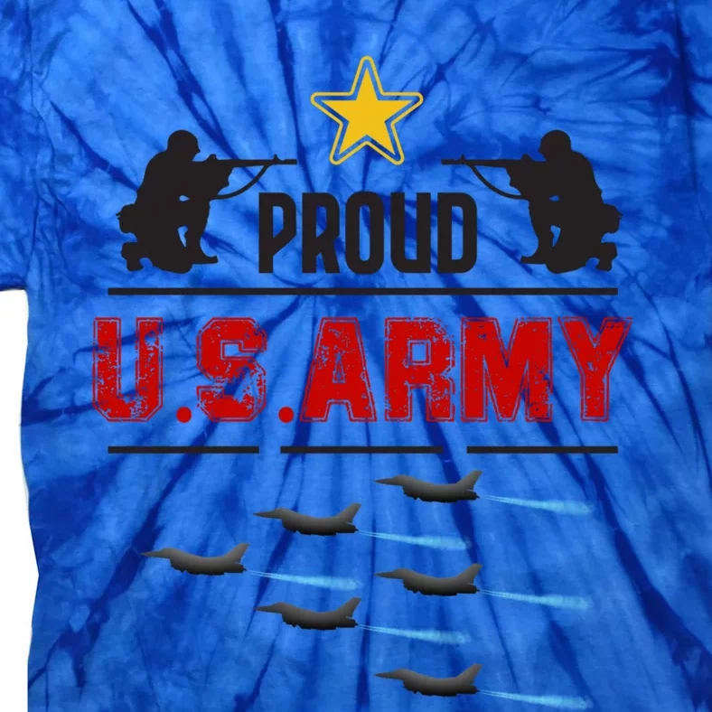 Army Soldiers Mom Flag Plane Dad Military Party Gift Tie-Dye T-Shirt