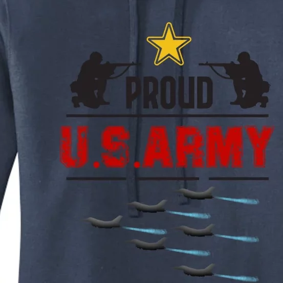 Army Soldiers Mom Flag Plane Dad Military Party Gift Women's Pullover Hoodie