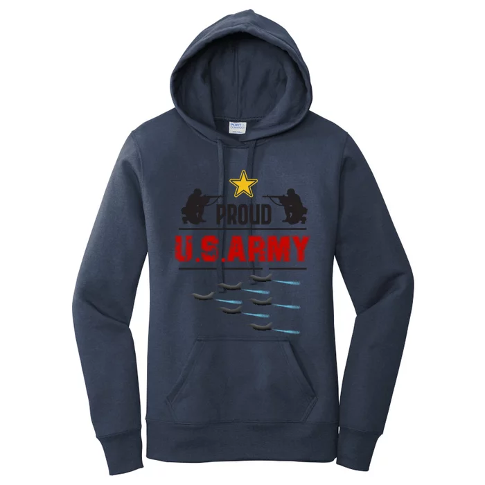 Army Soldiers Mom Flag Plane Dad Military Party Gift Women's Pullover Hoodie