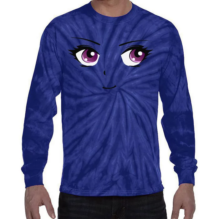 Anime Shoujo Manga Josei Big Eyes Tie-Dye Long Sleeve Shirt