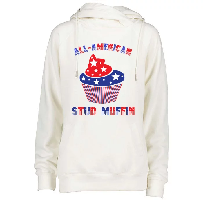 Allamerican Stud Muffin Cool Gift Cool Gift Womens Funnel Neck Pullover Hood