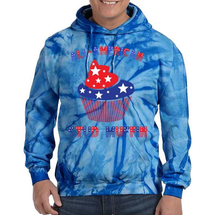 Allamerican Stud Muffin Cool Gift Cool Gift Tie Dye Hoodie