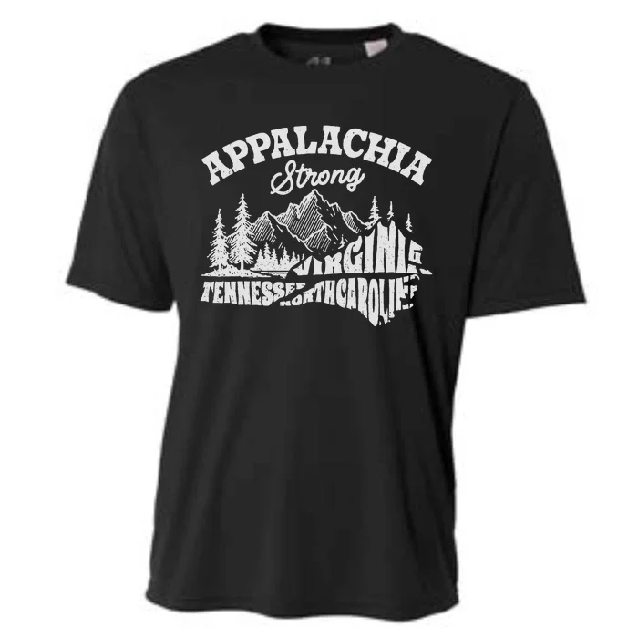 Appalachia Strong Mountain Outdoors Hiking Nc Design Cooling Performance Crew T-Shirt