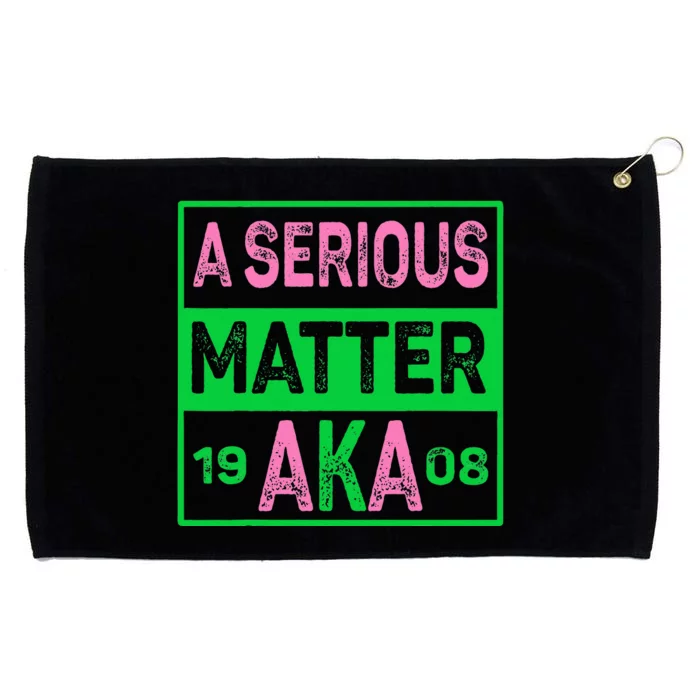 A Serious Matter J15 Founders Day Pink And Green AKA Women Grommeted Golf Towel