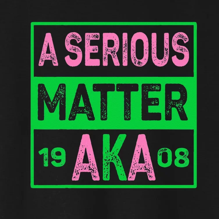 A Serious Matter J15 Founders Day Pink And Green AKA Women Women's Crop Top Tee