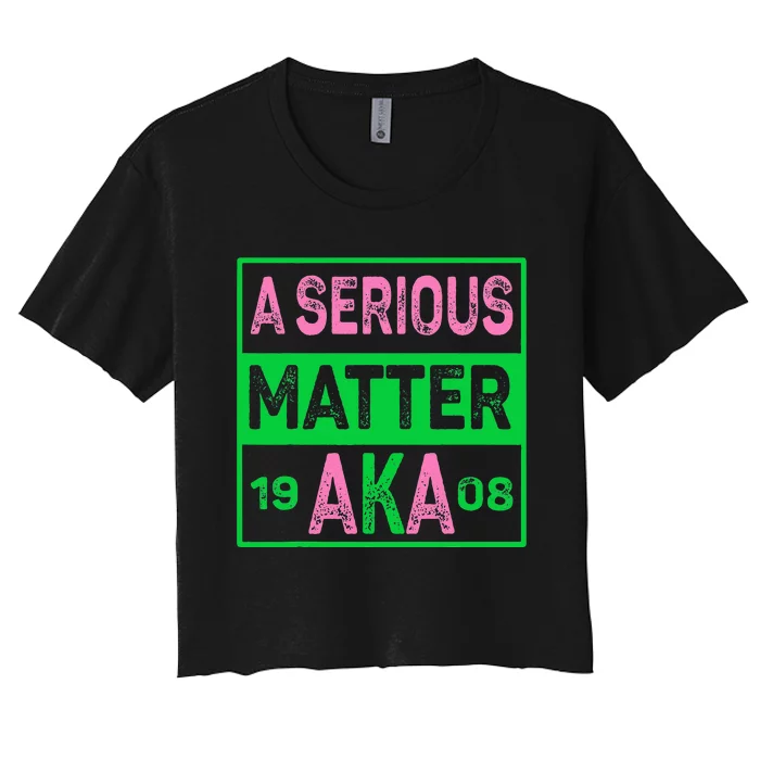 A Serious Matter J15 Founders Day Pink And Green AKA Women Women's Crop Top Tee